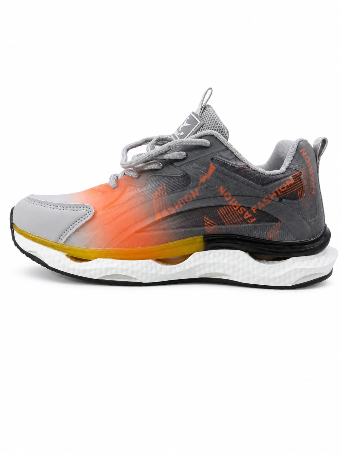 Z-Walk Modern Athletic Sneaker Grey & Orange alternate view